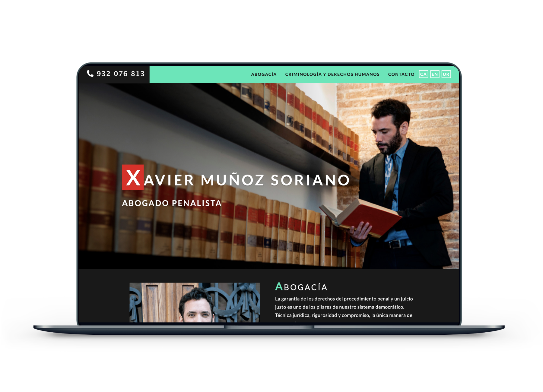 Web portafolio cv online de abogado penalista