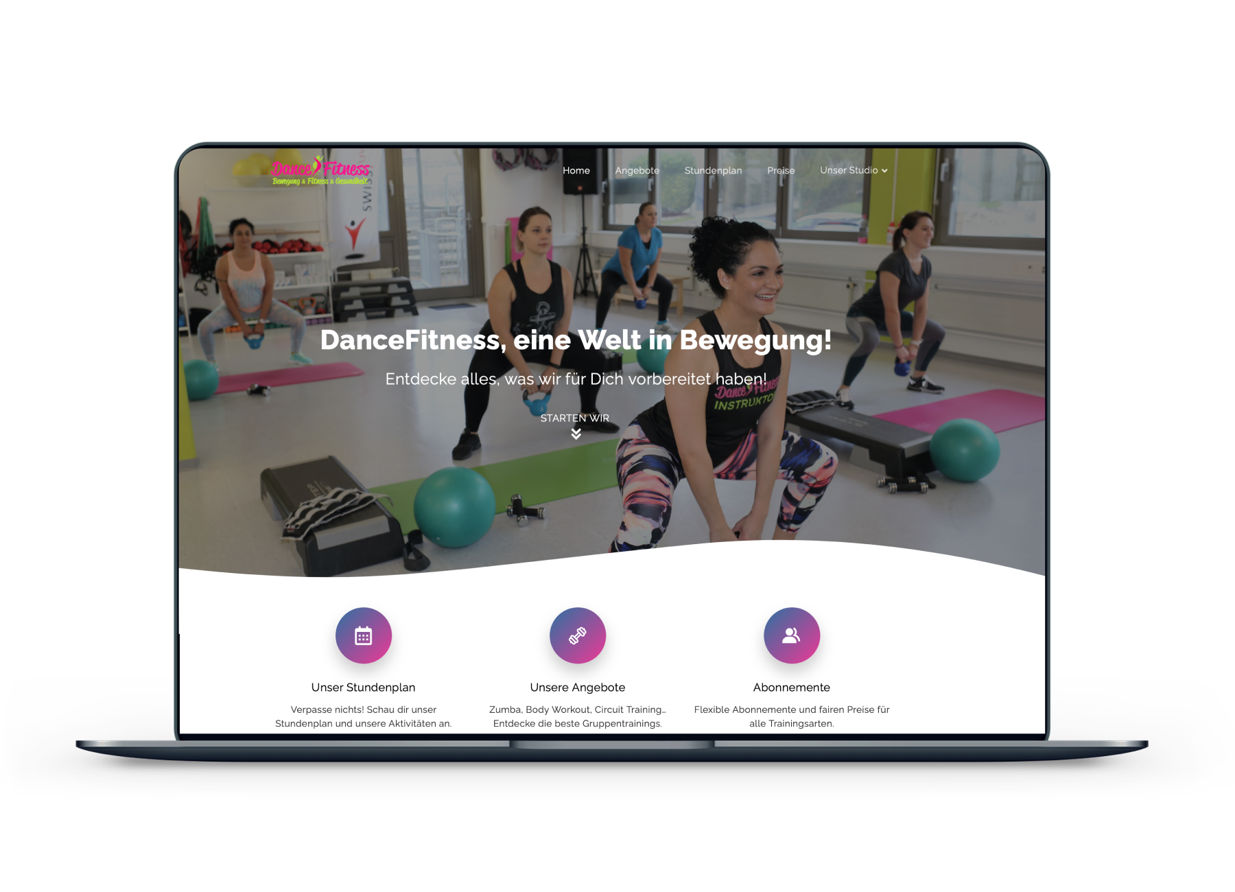 Sitio web centro de fitness